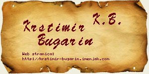 Krstimir Bugarin vizit kartica